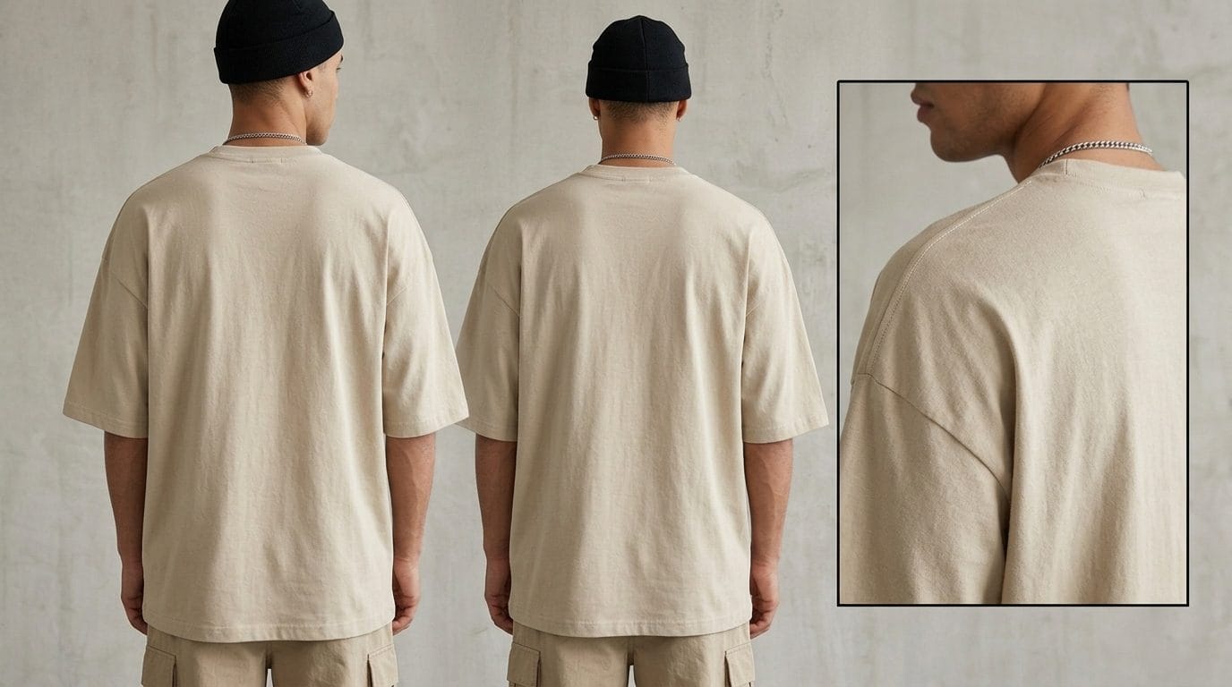 Beige Oversized Graphic T-Shirt - Image 5