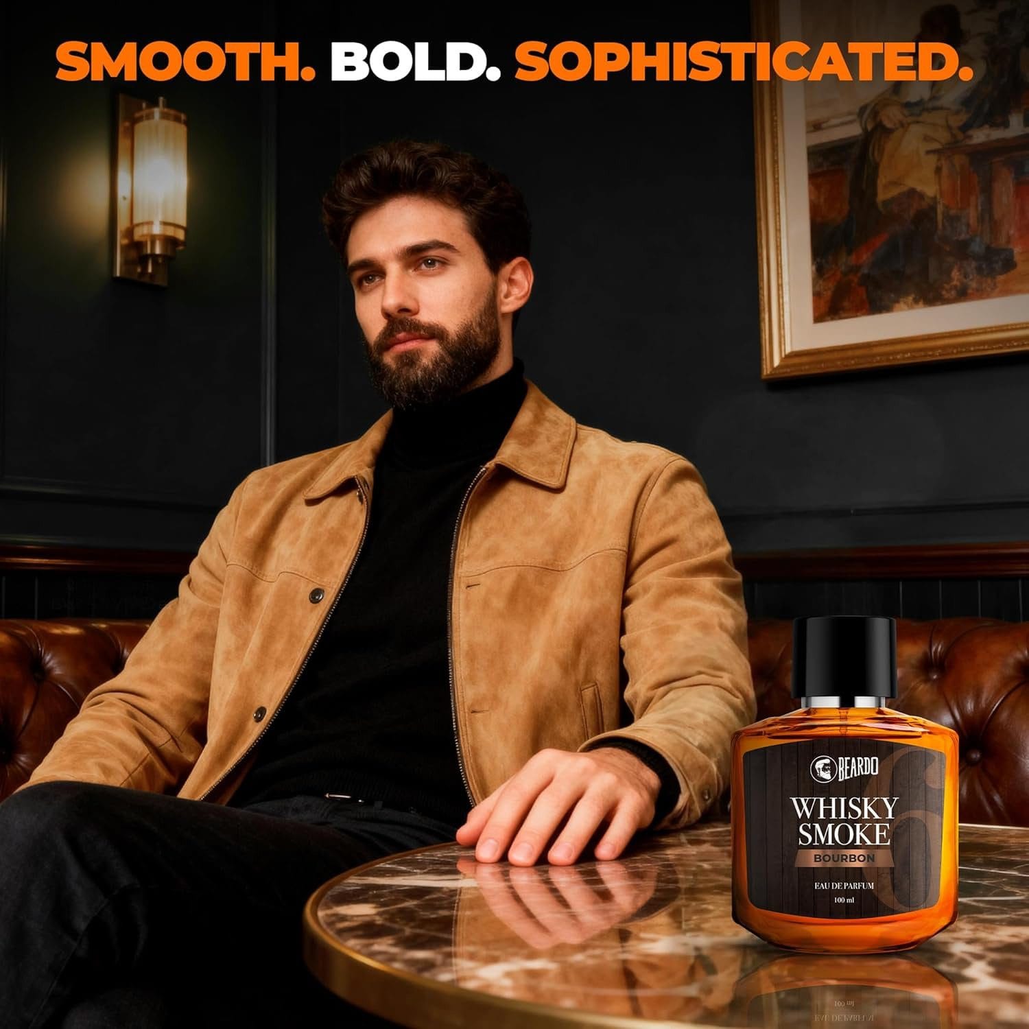 BEARDO Bourbon Whisky Smoke Perfume For Men, 100Ml | Oriental, Woody, Leathery - Image 3
